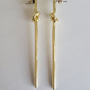 Gold plated dagger style earrings